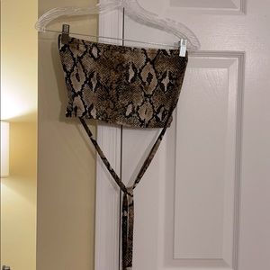 Crop top with wrap around straps